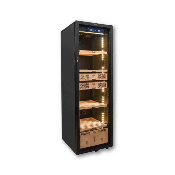 Humidor Supreme Electronic Humidor HS-9000BLK Front Angle