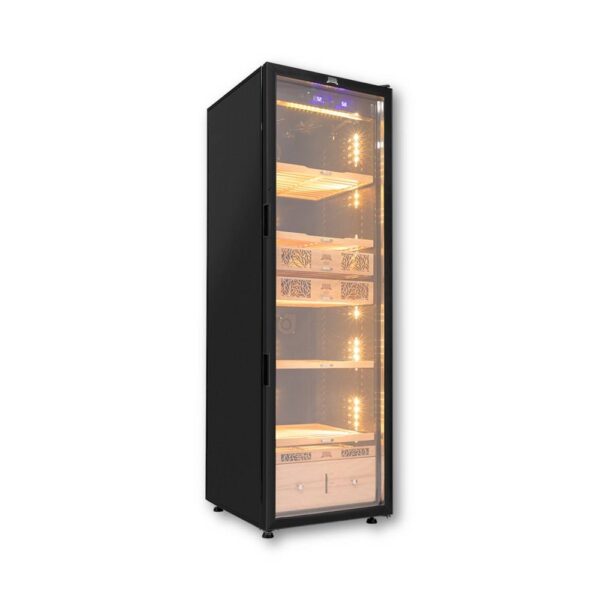 Humidor Supreme Electronic Humidor HS-9000BLK Side Door Closed