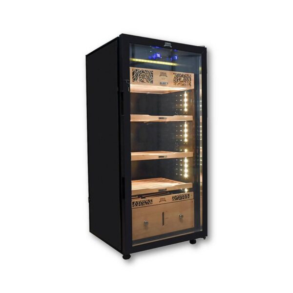 Humidor Supreme Electronic Humidor HS-9100BLK Side View