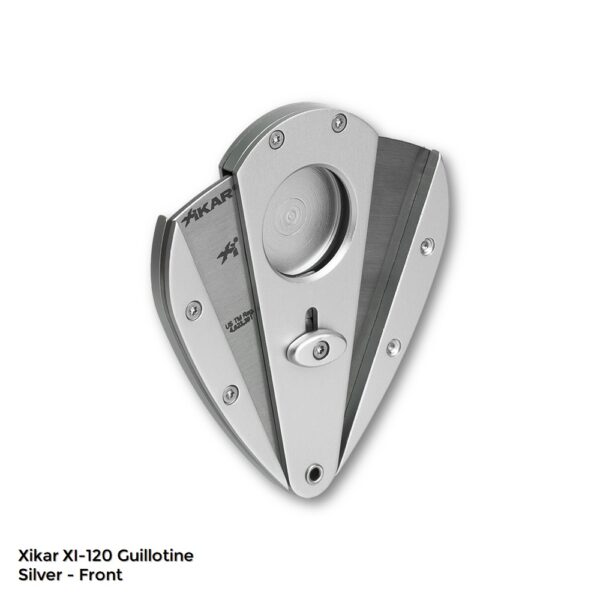 Xikar Xi 120 Cigar Cutter Silver Front Open XI-120SL